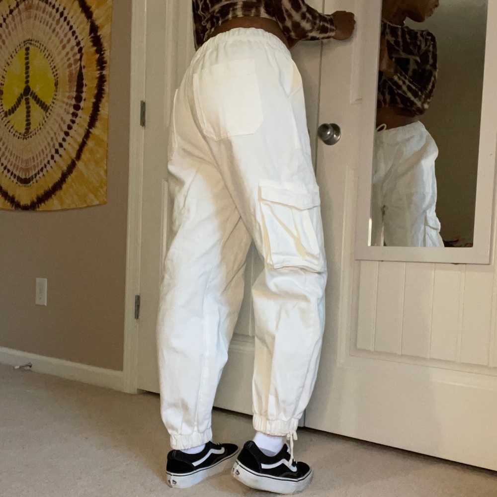 BDG White Cargo Pants